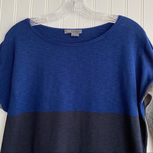 Vince color block cotton sweater SIZE SMALL - Picture 2 of 7